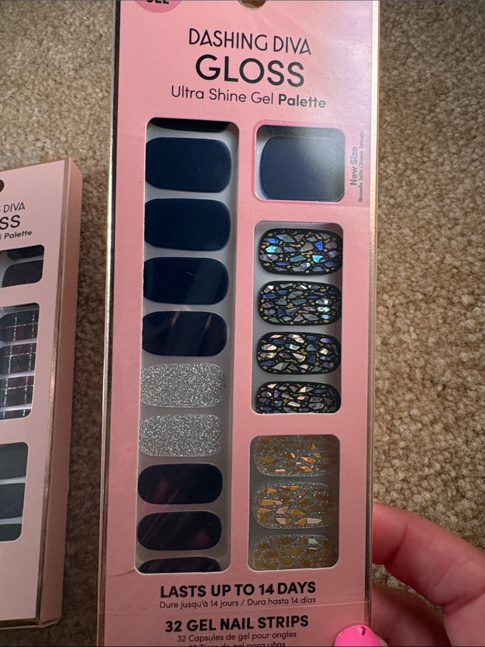 Gloss Ultra Shine Gel Nail Strips - Navy & Iridescent